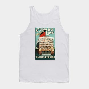 Cunard Line Cruise Liners - Vintage Travel Tank Top